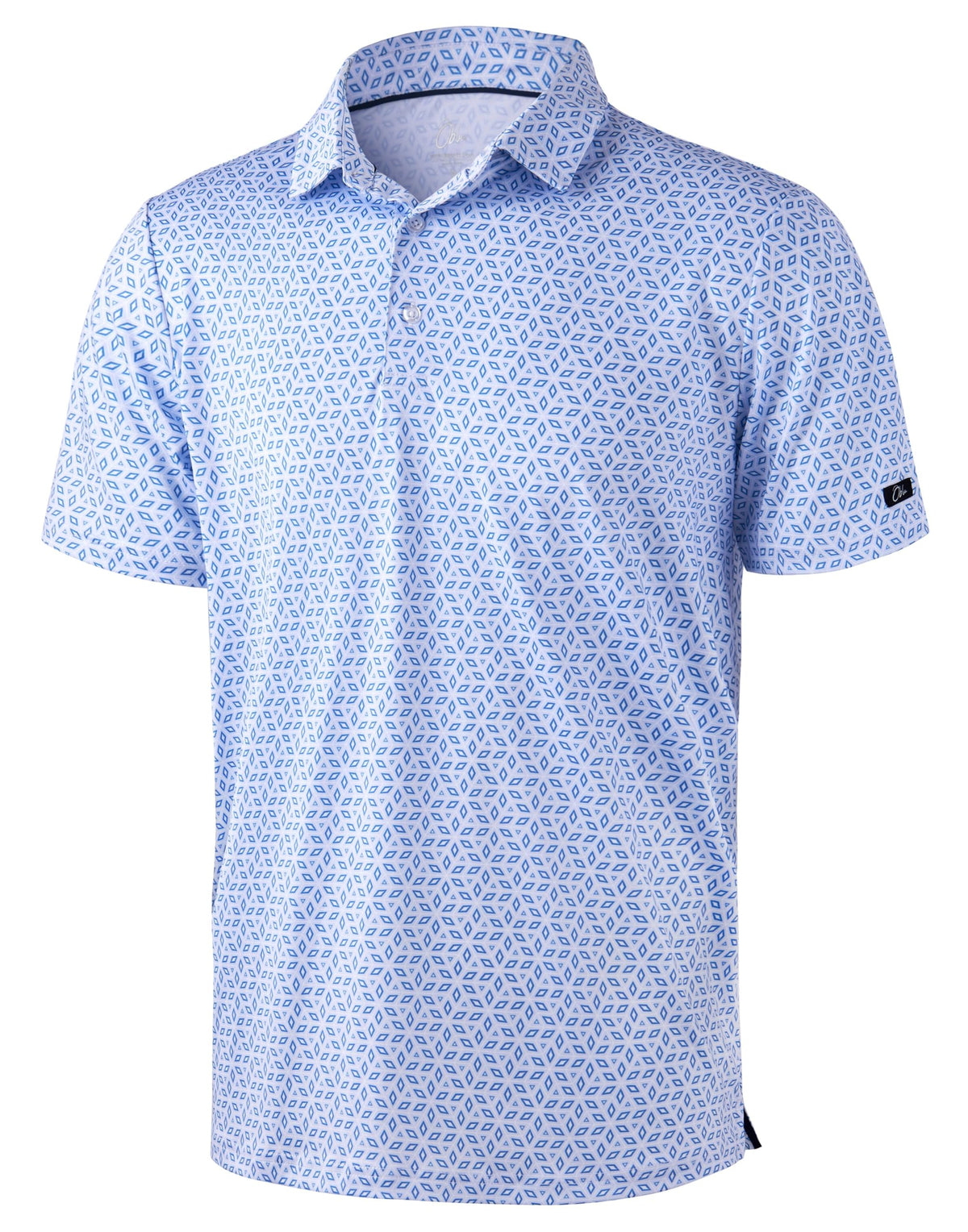 Obla Men's Golf Polo Shirts Print Short Sleeve Dry Fit Collared Shirt