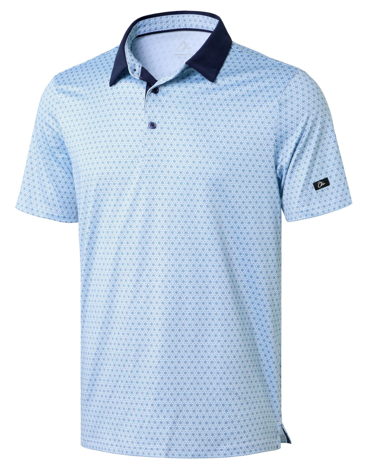 Obla Men's Golf Polo Shirts Print Short Sleeve Dry Fit Collared Shirt