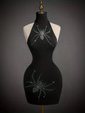 Rhinestone Spider Halter Neck Bodycon Dress