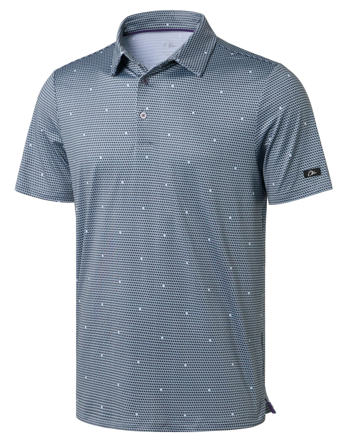 Obla Men's Golf Polo Shirts Print Short Sleeve Dry Fit Collared Shirt
