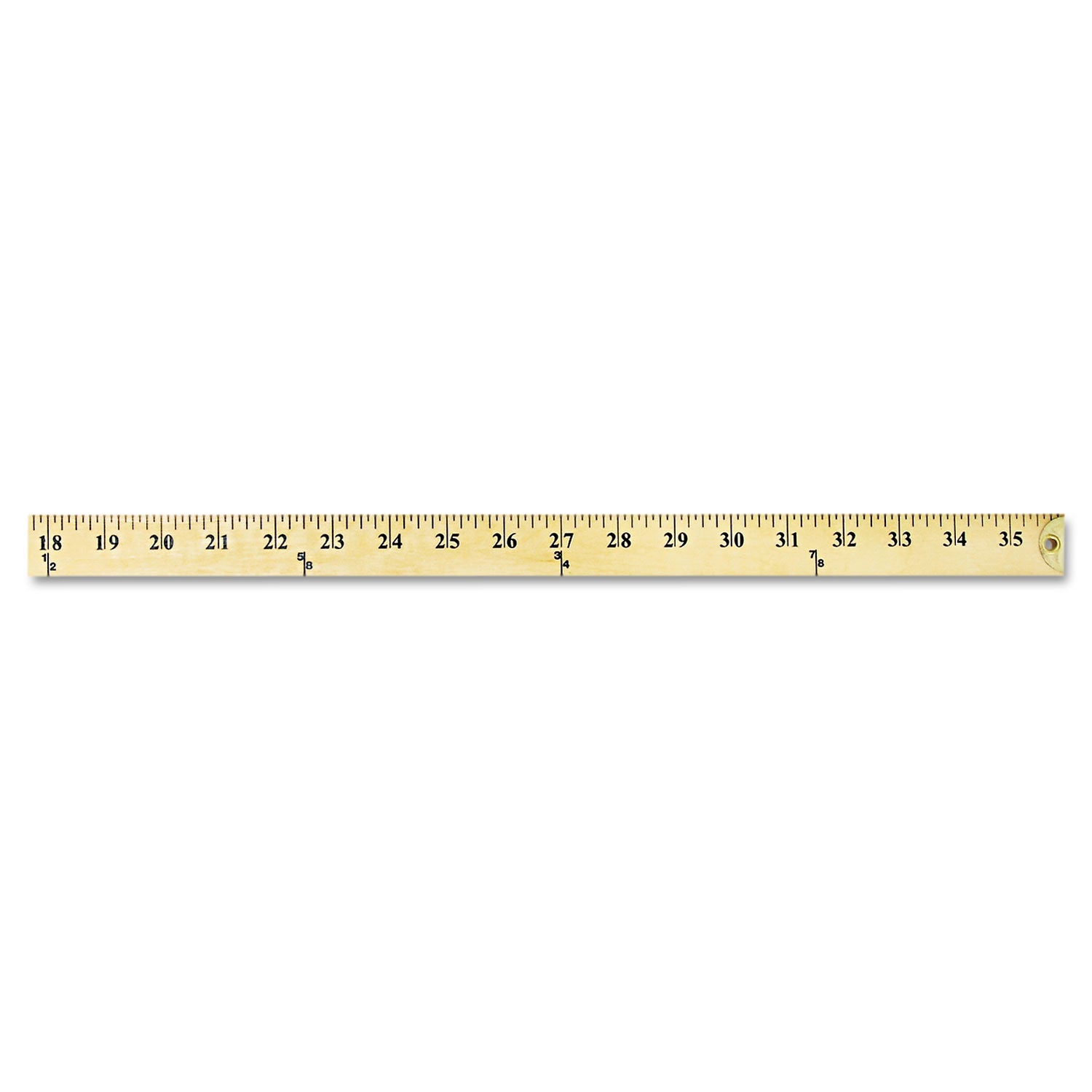 Westcott Wood Yardstick with Metal Ends, 36" Long. Clear Lacquer Finish