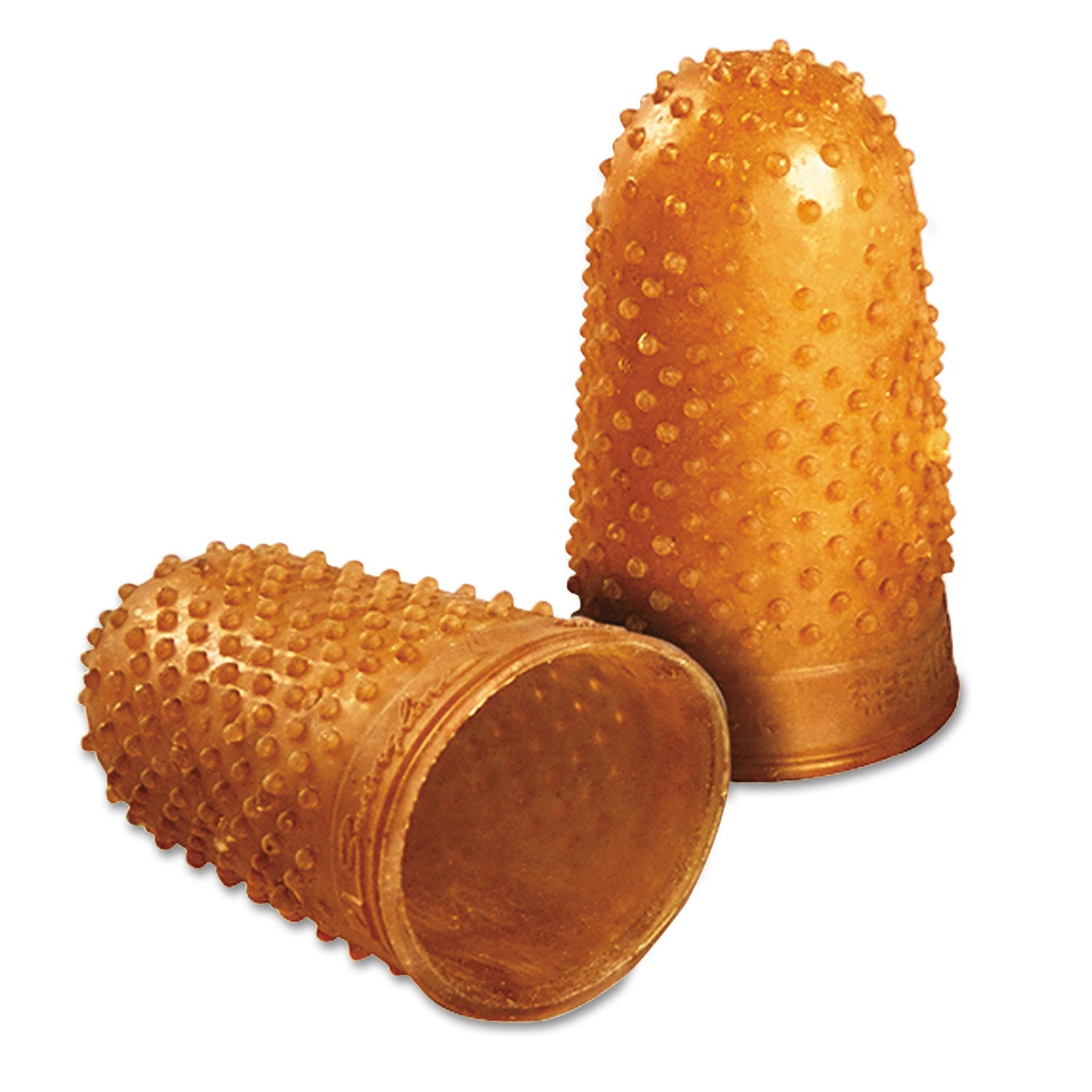 Swingline Rubber Finger Tips, 13 (Large), Amber, Dozen