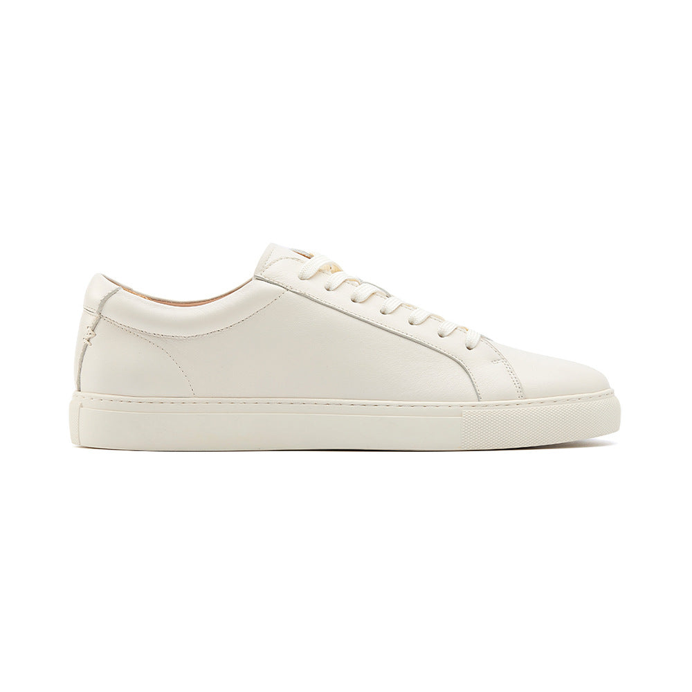 Men's Pure White Casual Sports Skate Shoes