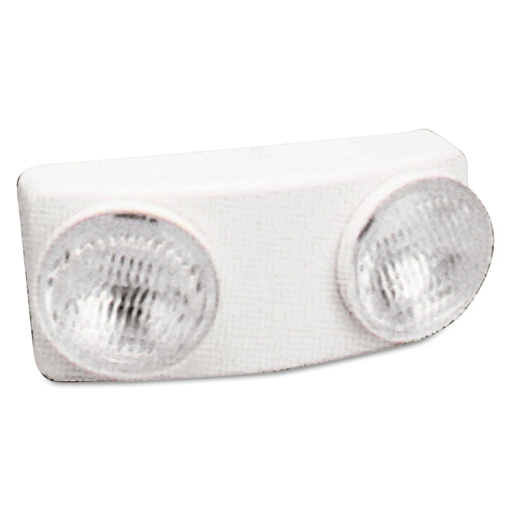 Tatco Swivel Head Twin Beam Emergency Lighting Unit, 12.75"w x 4"d x 5.5"h, White