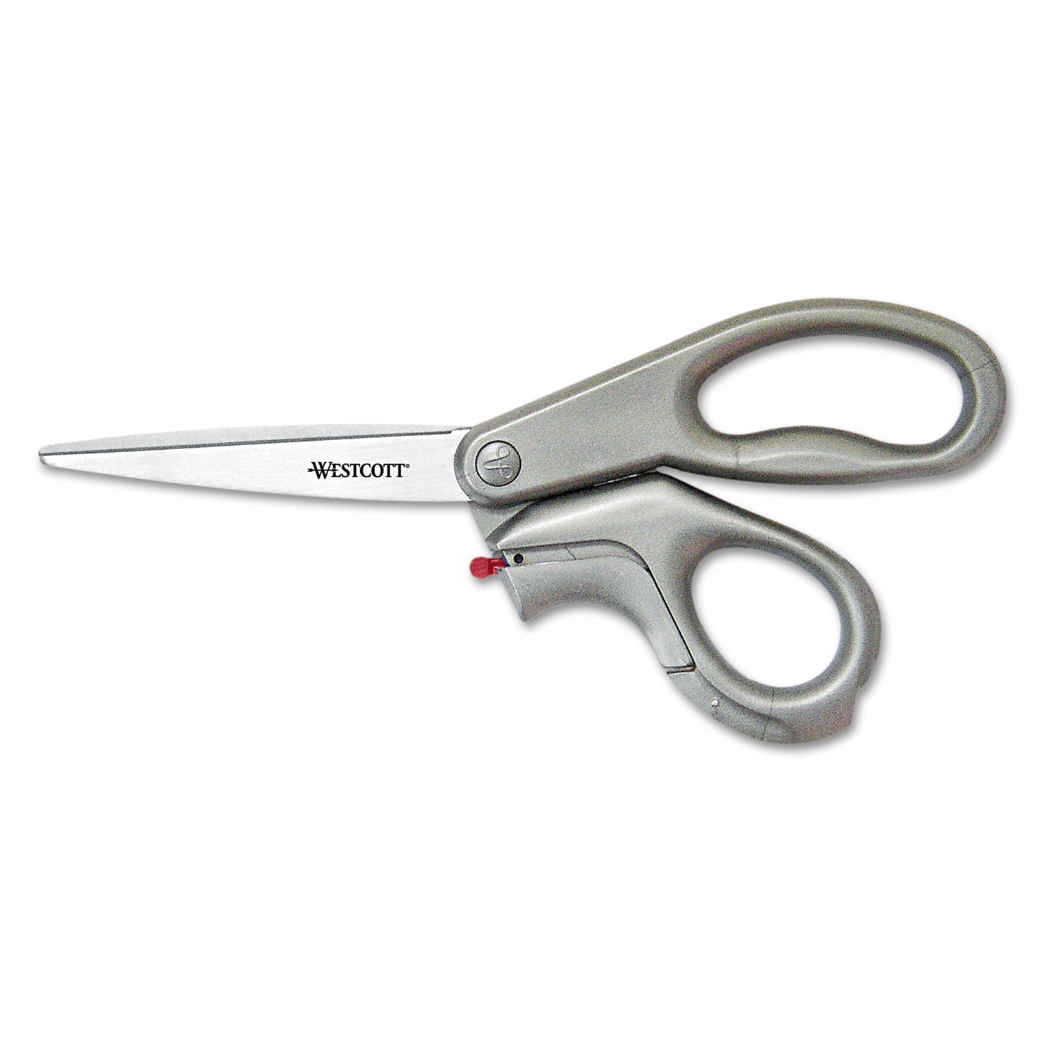 Westcott E-Z Open Box Opener Stainless Steel Shears, 8" Long, 3.25" Cut Length, Gray Offset Handle