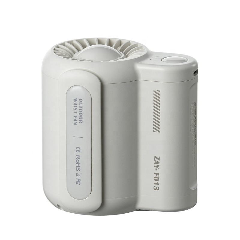 4500mah Portable Usb Mini Hanging Waist Fan Small Electric Personal Belt Clip Fan For Sport Personal Handheld Cooling Fan