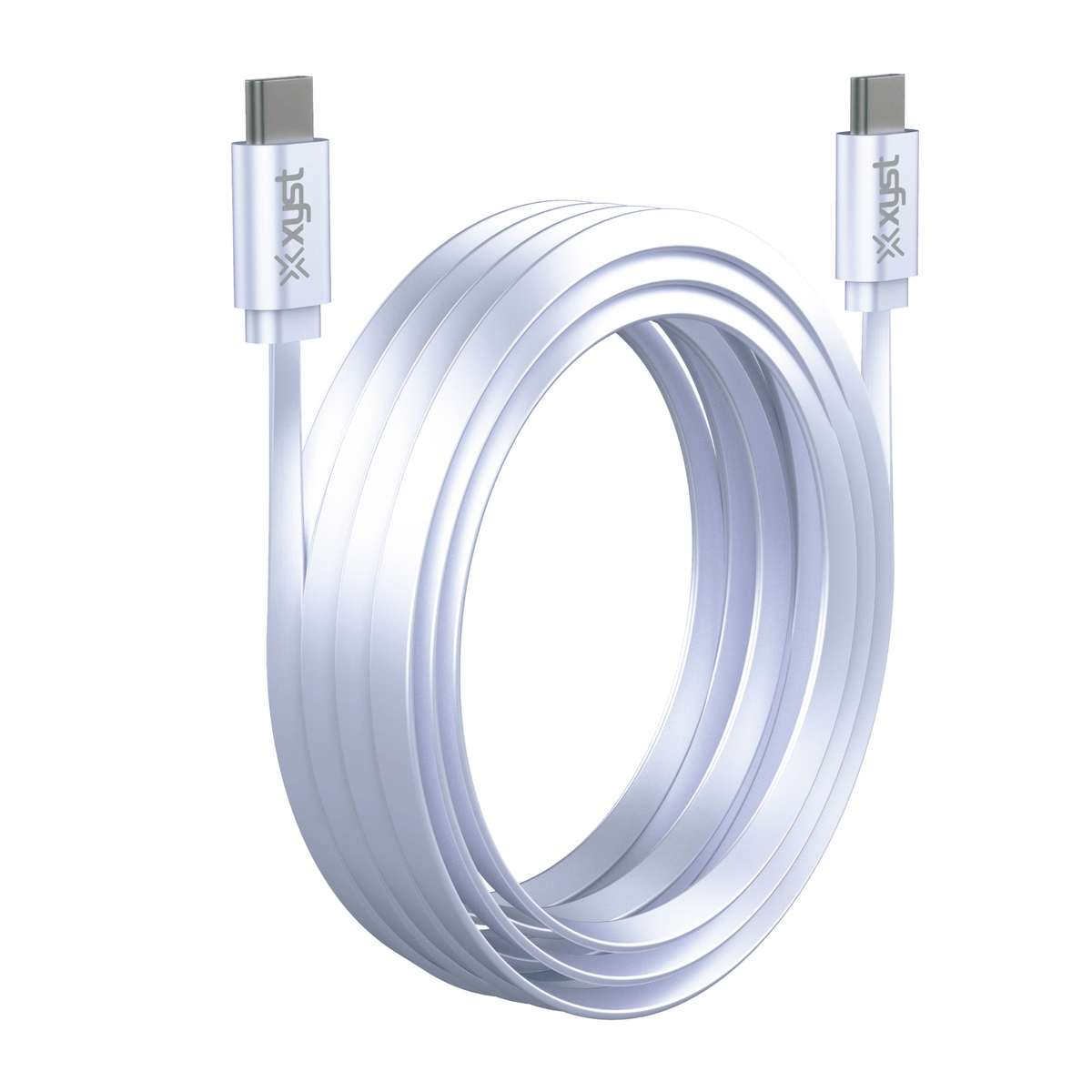 Xyst Flat USB-C to USB-C Charge and Sync Cable 4Ft