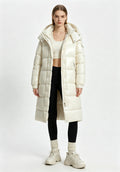 Long Hooded Padded Over-the-knee Cotton Coat