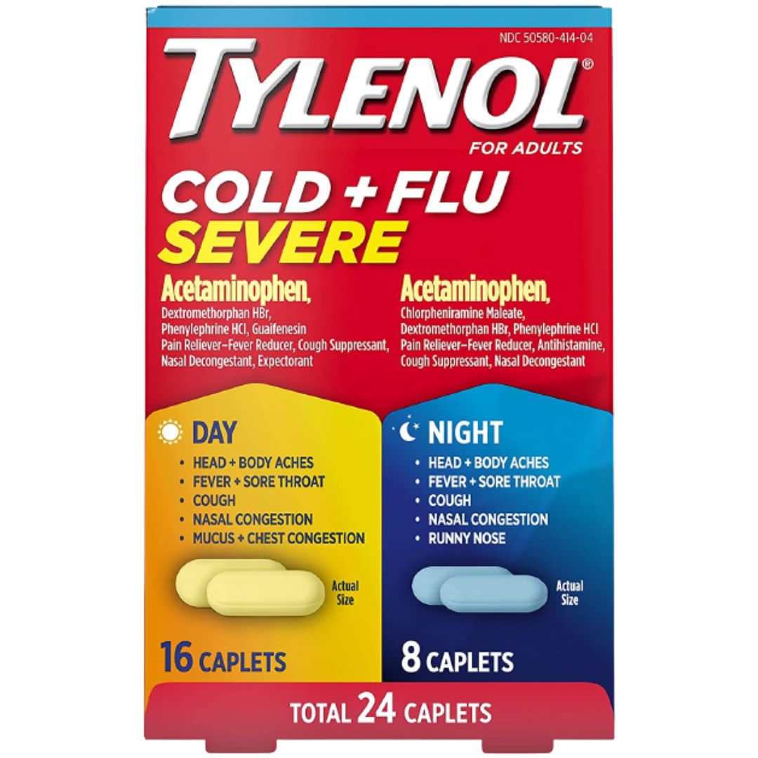 Tylenol® Severe Cold & Flu Tablet CPLT, 24 EA