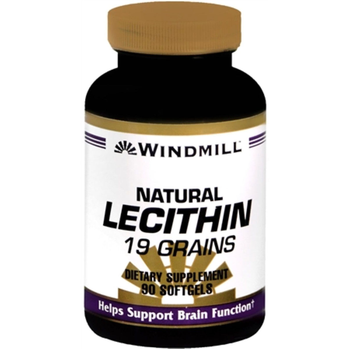 Windmill Natural Lecithin – 19 Grains (1200 mg), Softgels