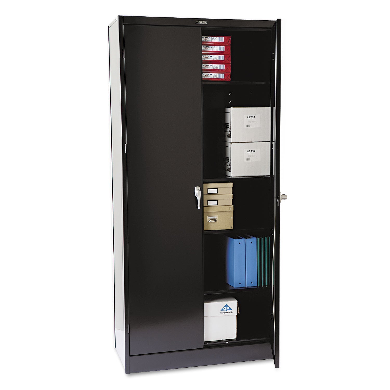 Tennsco 78" High Deluxe Cabinet, 36w x 18d x 78h, Black