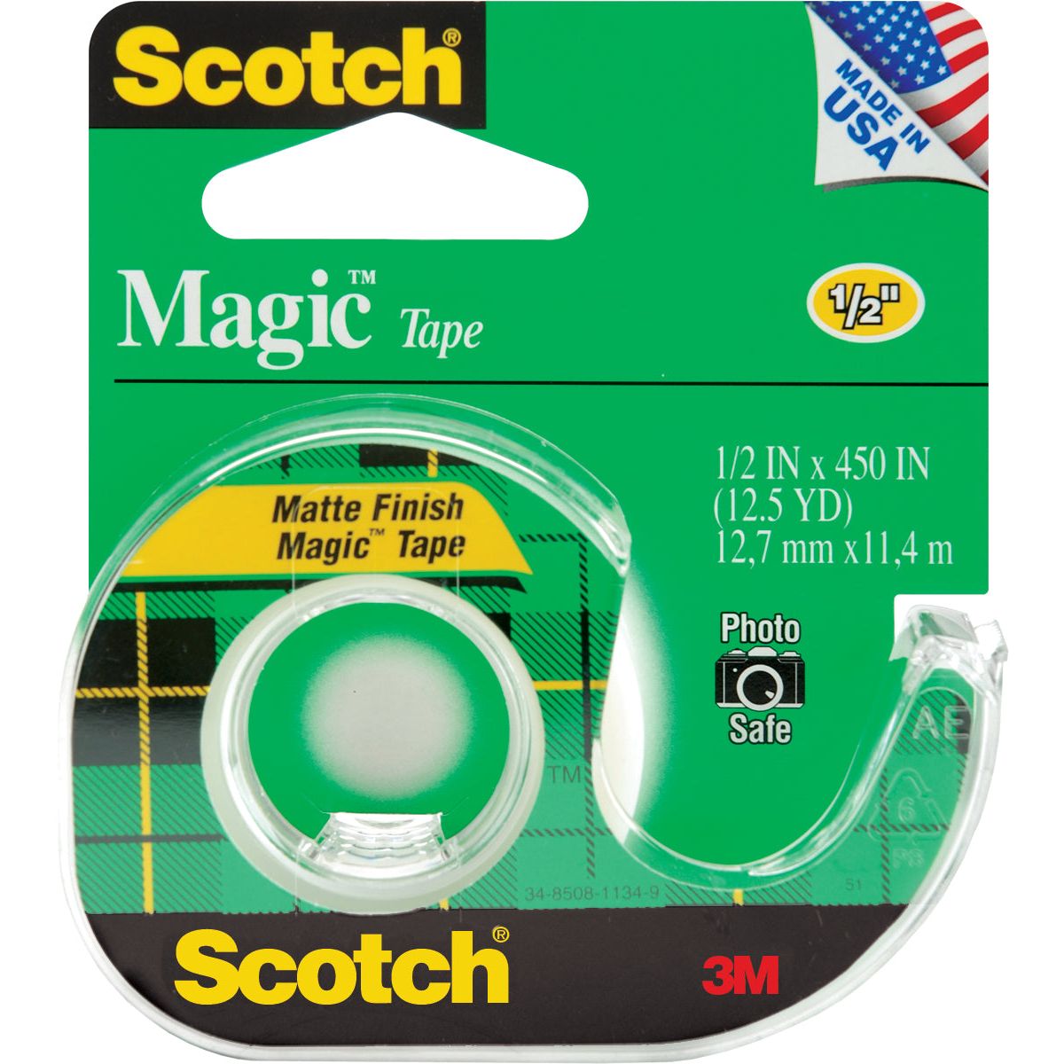 Scotch 810 Magic Tape In Dispenser, 0.50 X 450 Inches, Matte Clear