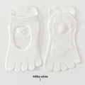 SpringSummer Womens Toe Yoga Socks With Cutout Heels And Backless Design