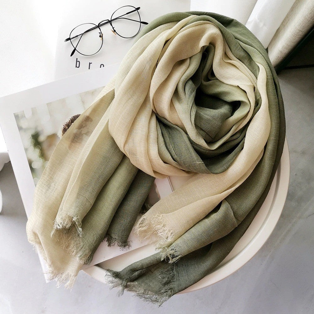 Large Soft Scarf Warm Cotton Tassel
