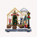 Christmas gifts, Christmas decorations, glowing music, houses, resin crafts, creative desktop ornaments