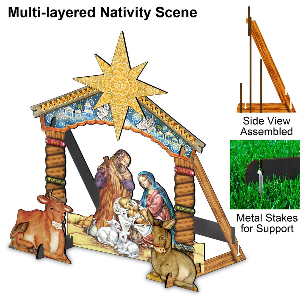 Holy Family Outdoor Nativity Set by G. DeBrekht - Nativity Holiday Decor - 8114030FS