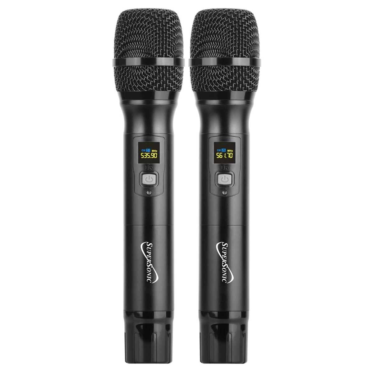 Supersonic UHF Dual Fixed Channel Professional Wireless Microphone