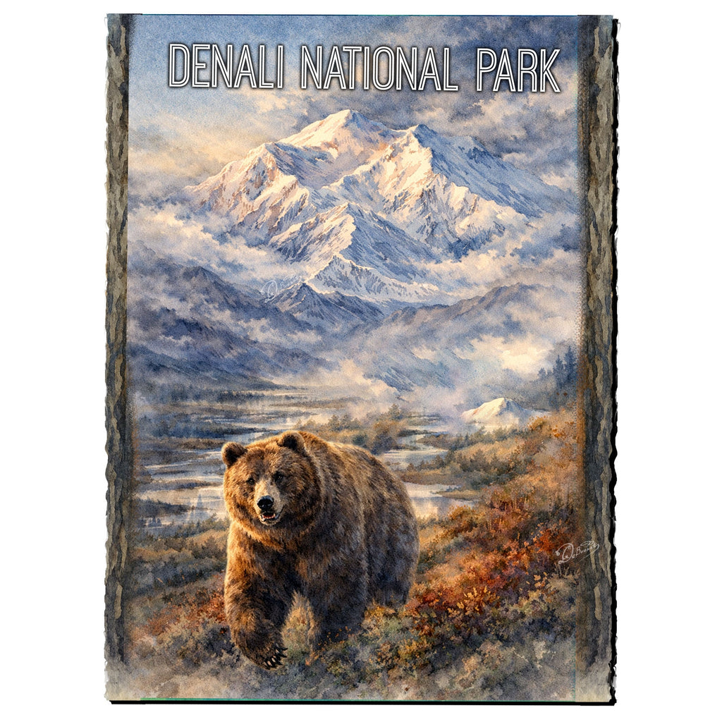 Northern Mountain Bear Art Greeting Card by G. Debrekht - 97104GC