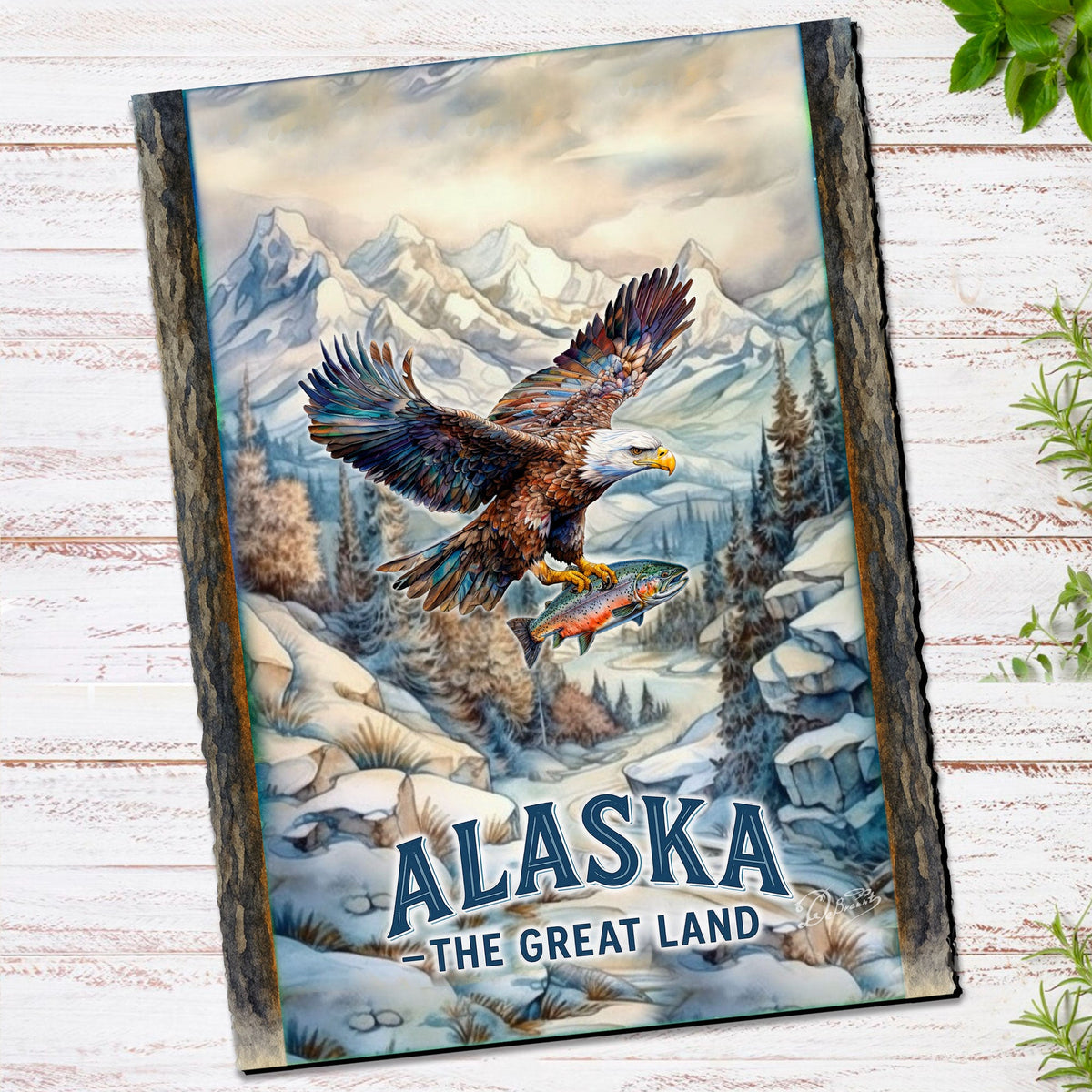 Northern Wilderness Eagle Greeting Card by G. Debrekht - 97107GC