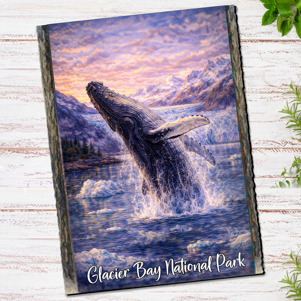 Majestic Whale & Glacier Mountain Art Card by G. Debrekht - 97109GC