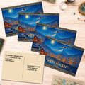 Harbor Under the Full Moon Greeting Card by G. Debrekht - 97119GC