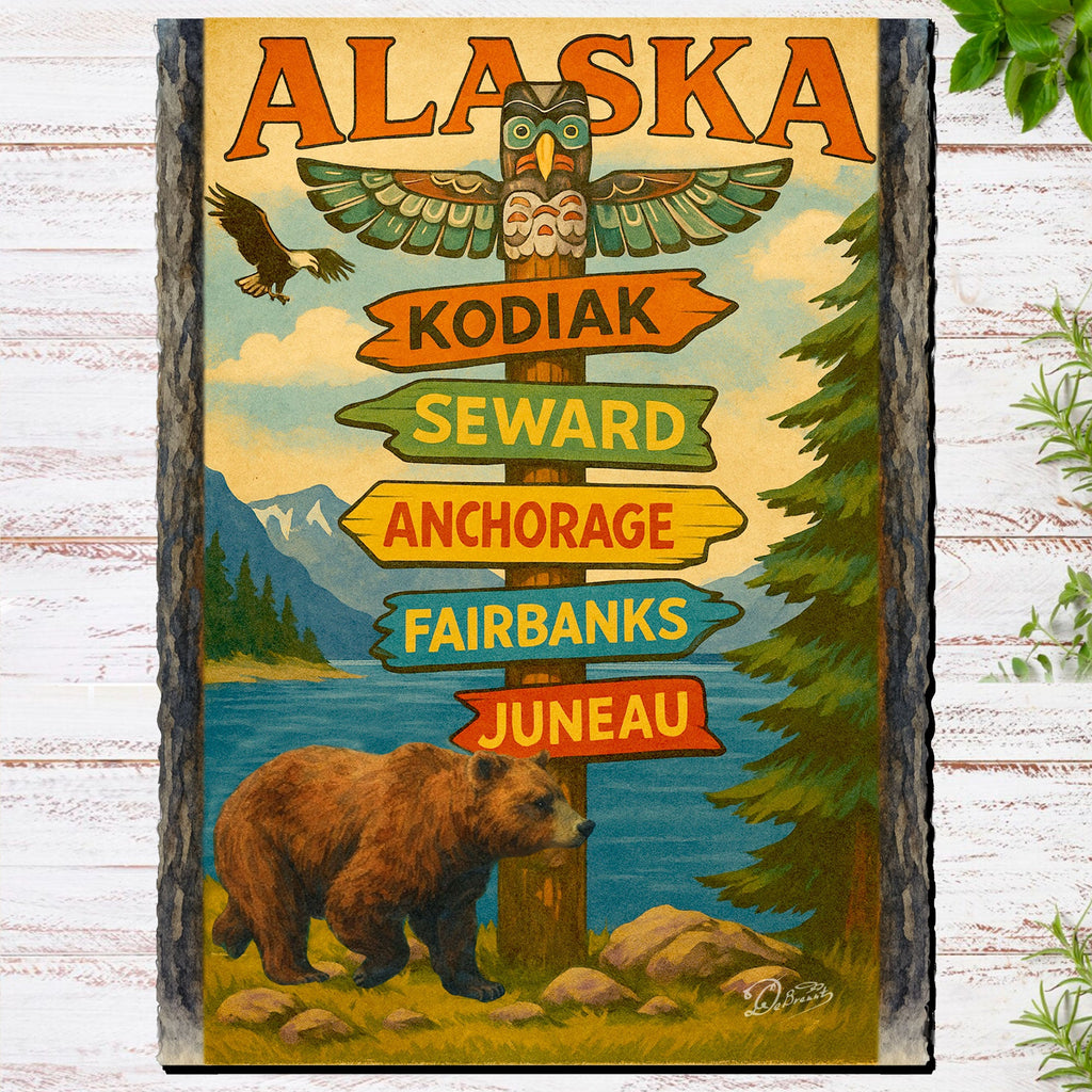 Northern Destinations Signpost Greeting Card by G. Debrekht - 97133GC