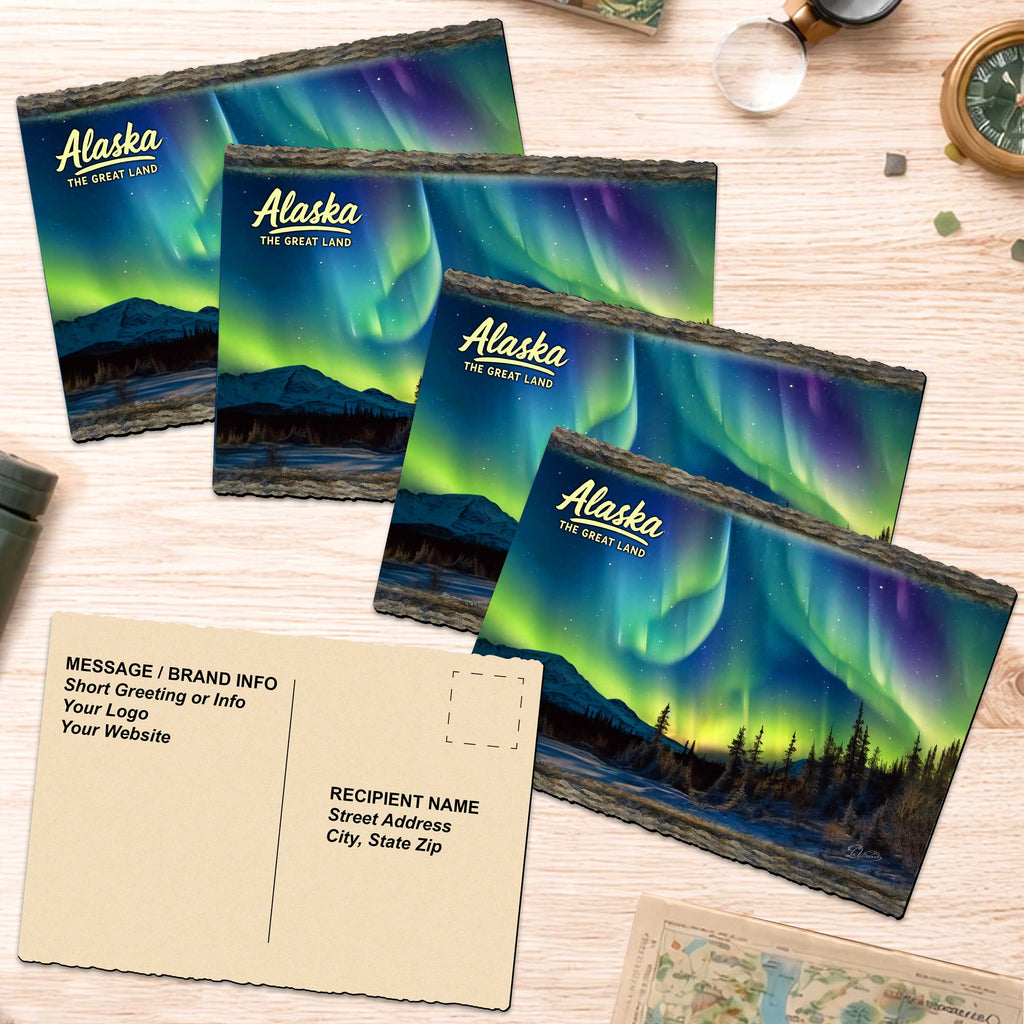 Emerald Aurora Night Greeting Card by G. Debrekht - 97135GC