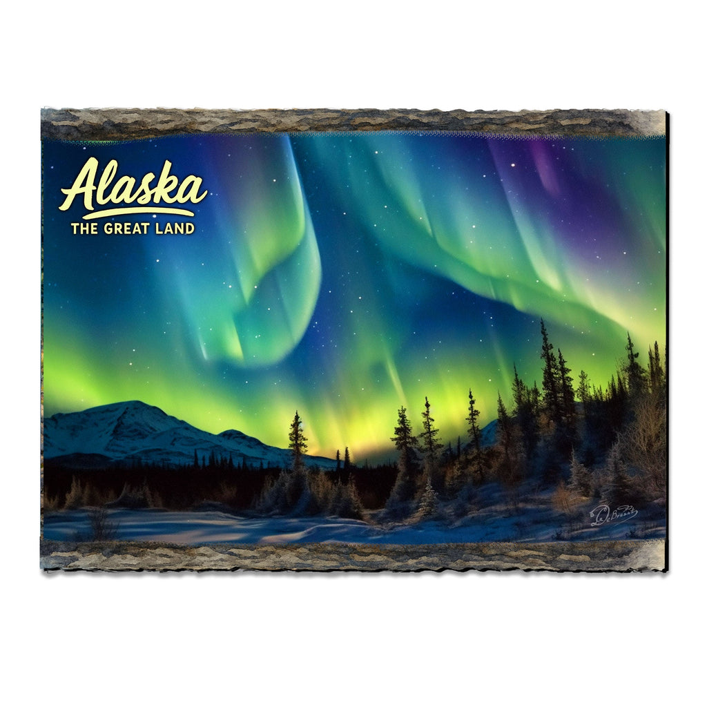 Emerald Aurora Night Greeting Card by G. Debrekht - 97135GC