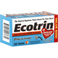 Ecotrin Safety Coated Enteric Aspirin, 81 Mg Low Strength Tablets