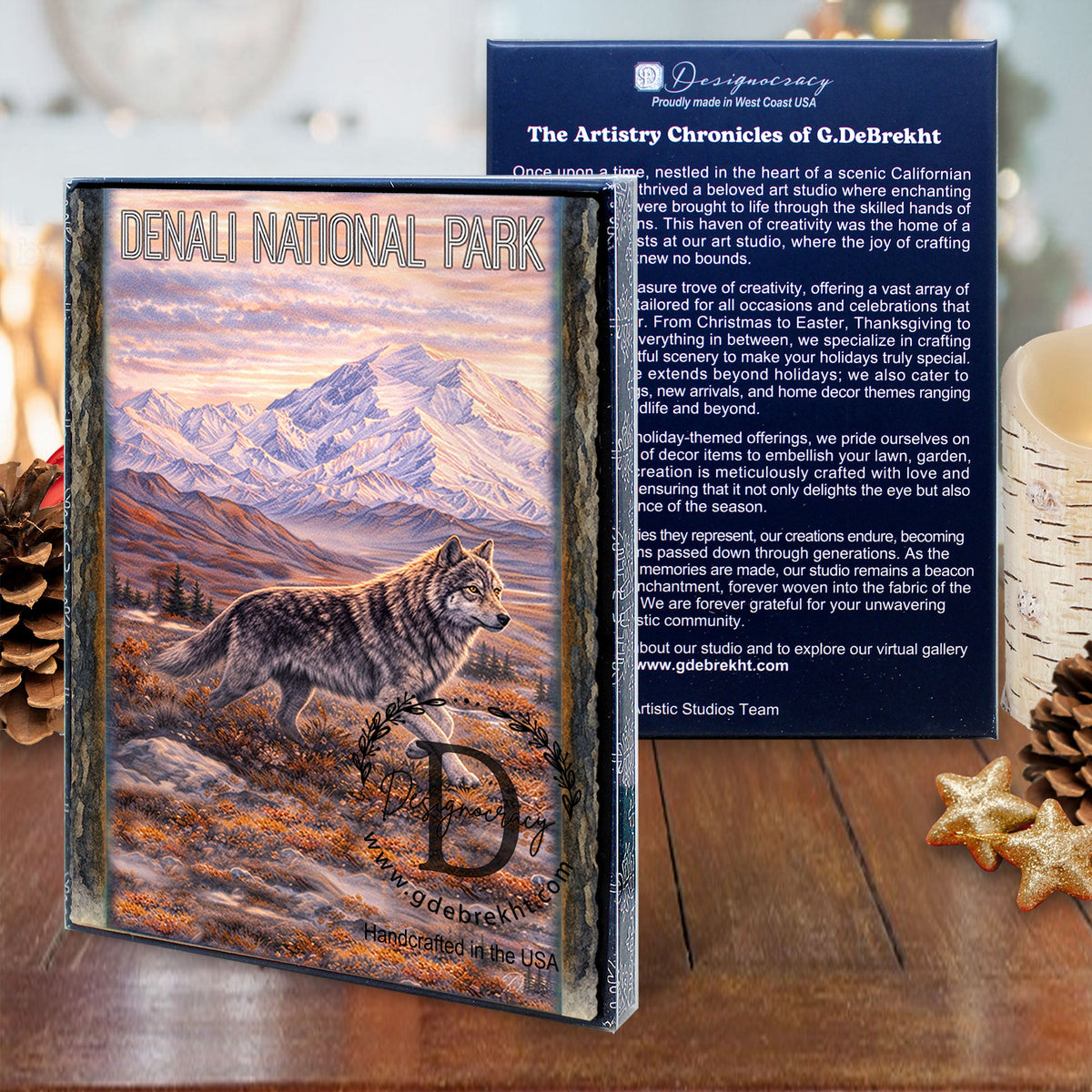 Northern Mountain Wolf Greeting Card by G. Debrekht - 97106GC