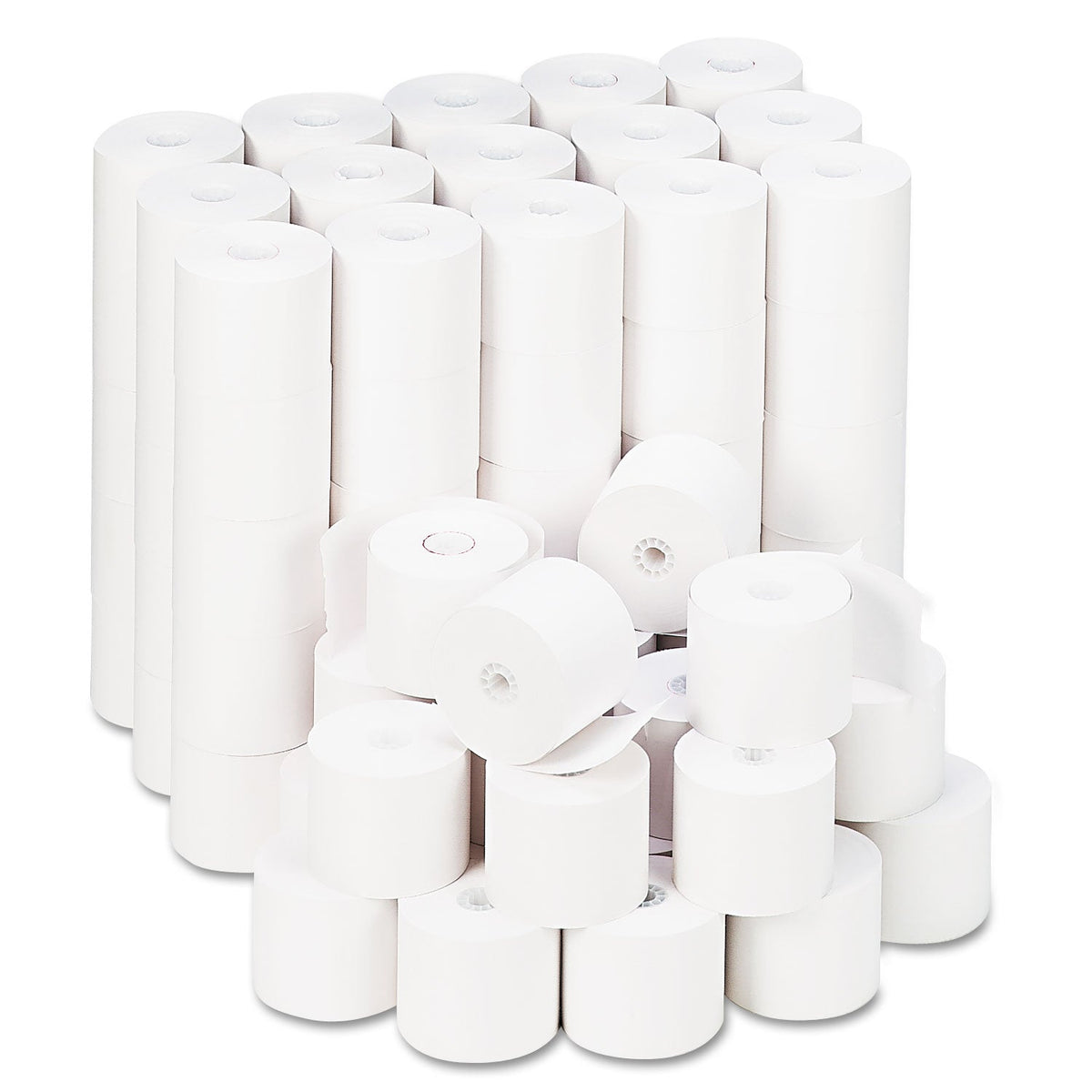 Universal Impact and Inkjet Print Bond Paper Rolls, 0.5" Core, 2.25" x 165 ft, White, 100/Carton