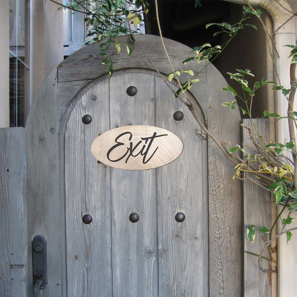 Exit sign, Business sign, Light wood sign, Handmade in the USA Sign - 320317