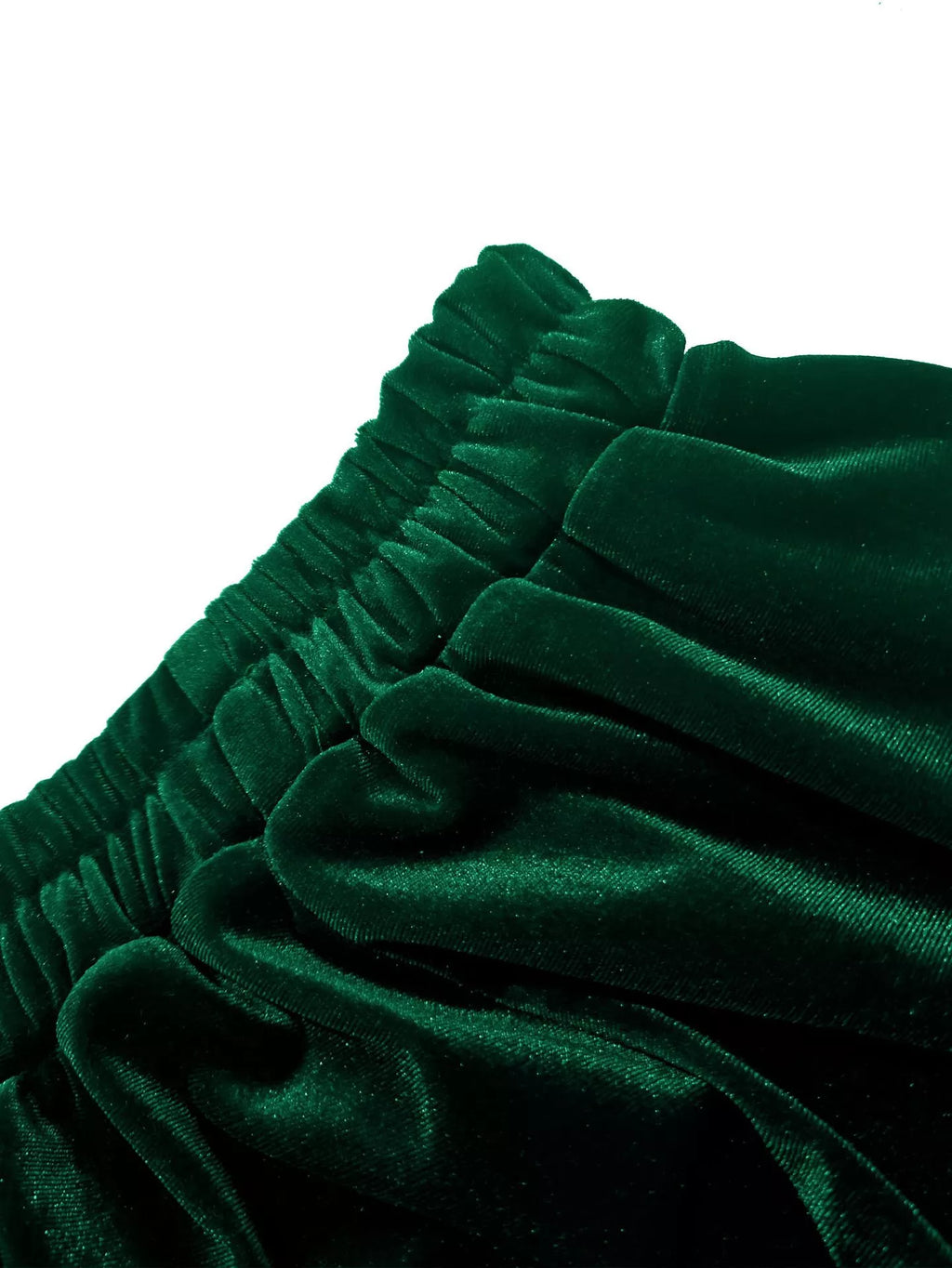 Ruffled Velvet Elastic Waist Skirt