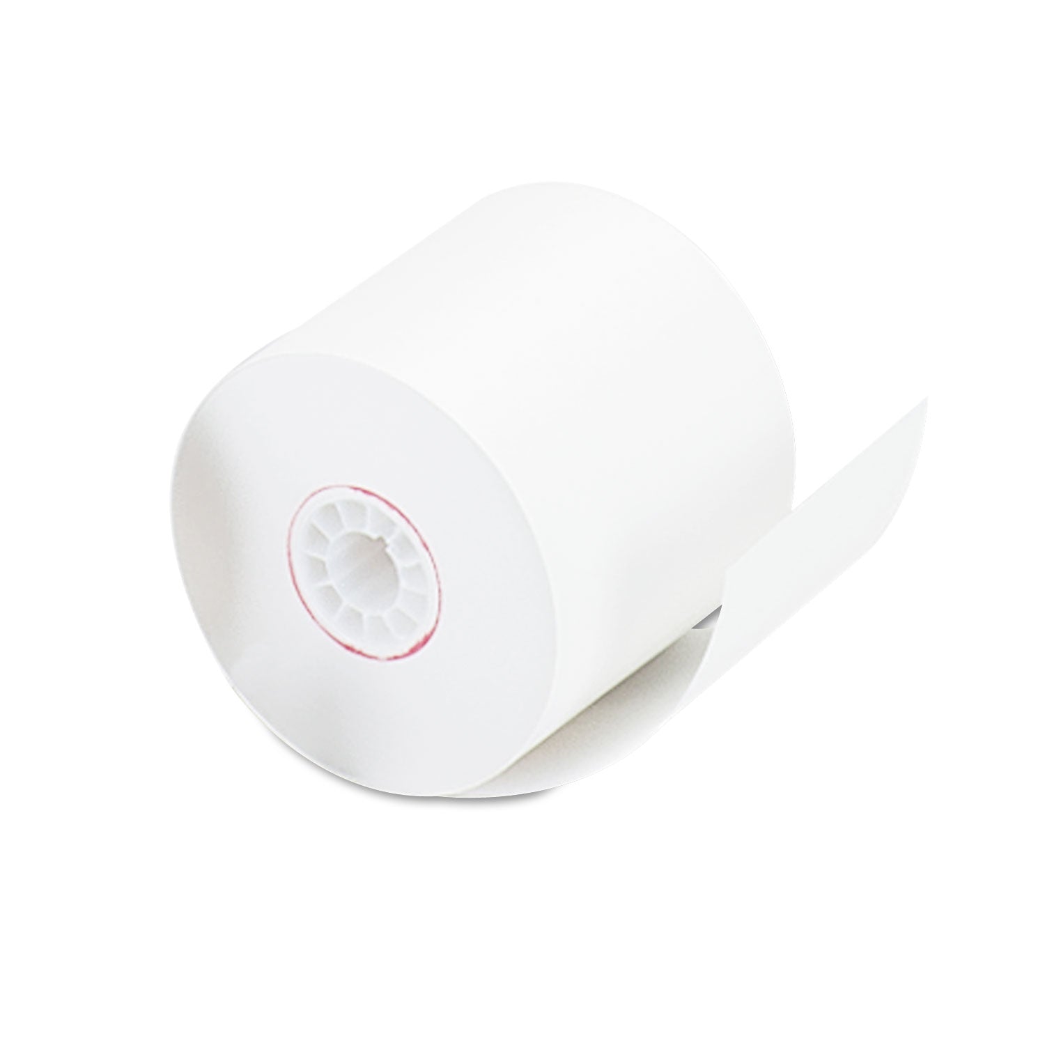 Universal Impact and Inkjet Print Bond Paper Rolls, 0.5" Core, 2.25" x 128 ft, White, 100/Carton