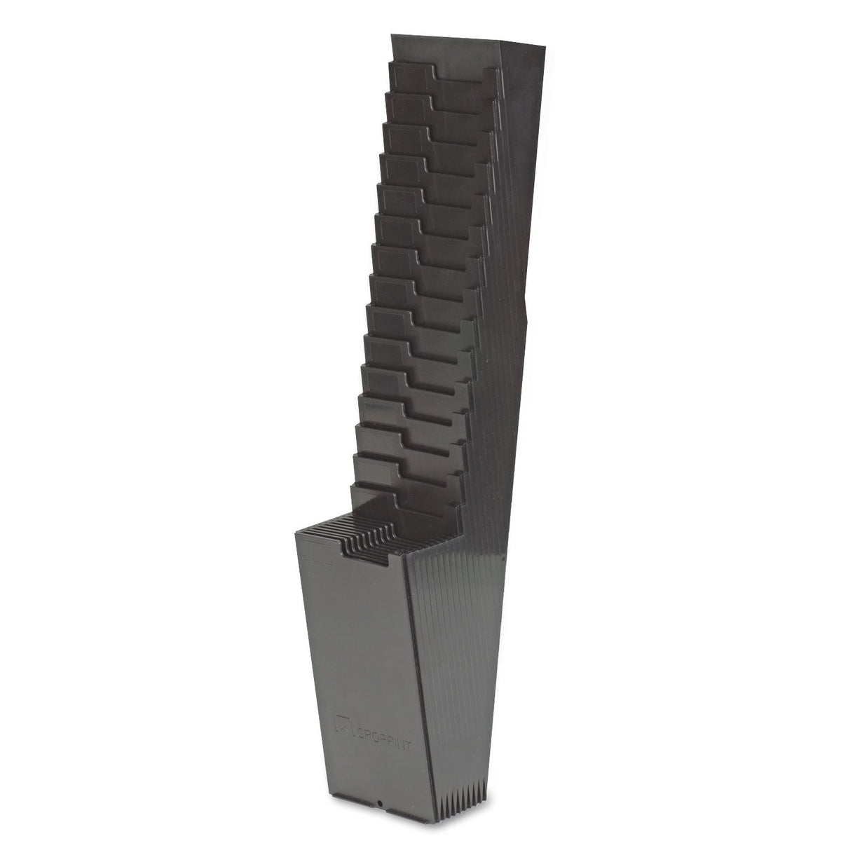 Acroprint Time Card Rack, 25 Pockets, Plastic, Black