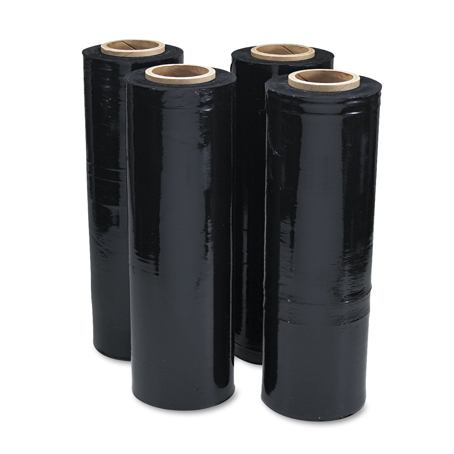 Universal Black Stretch Film, 18" x 1,500 ft Roll, 20 mic (80-Gauge), 4/Carton