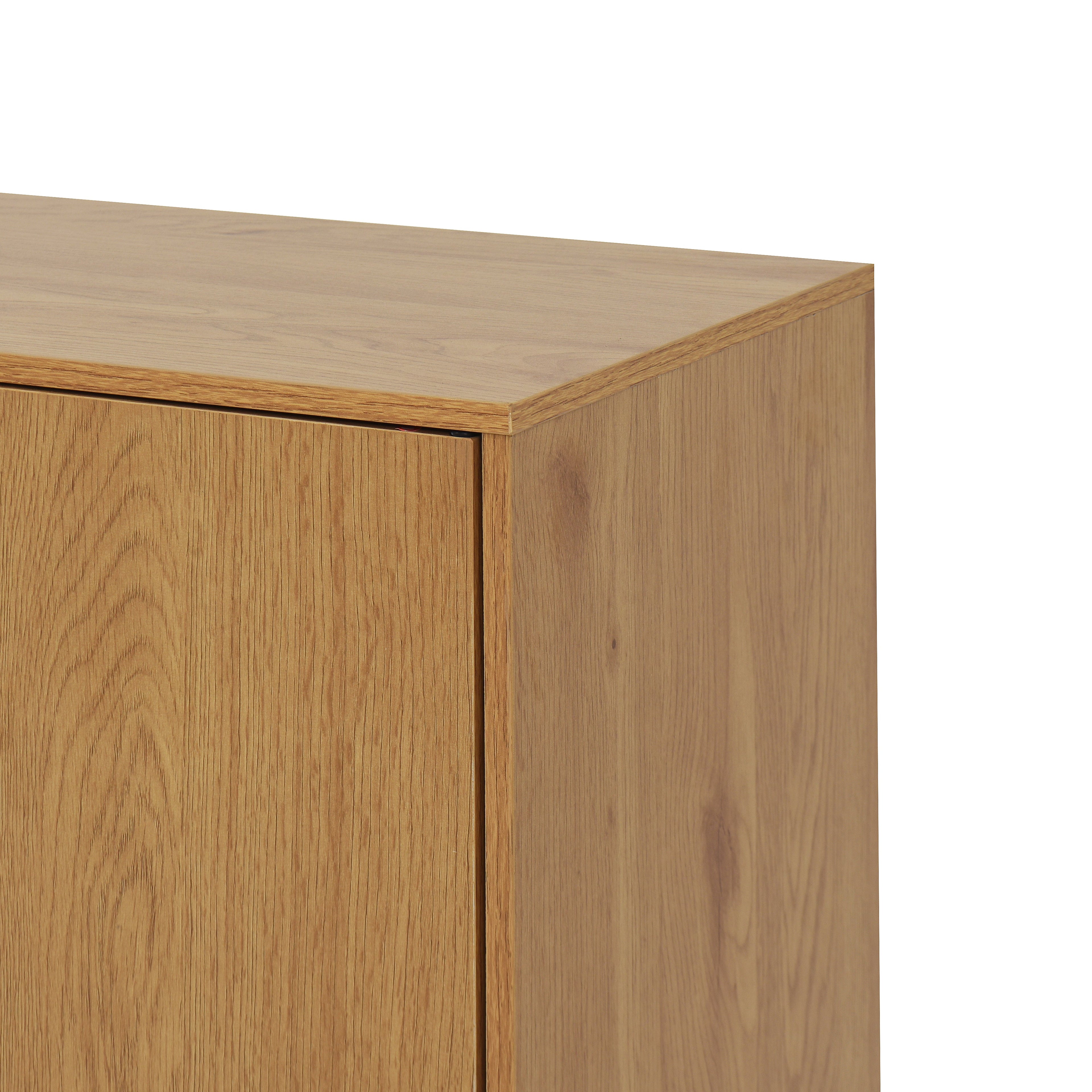 Side panel buffet cabinet with storage room, 47.2 "natural wood color kitchen cabinet with 3 drawers and 2 doors