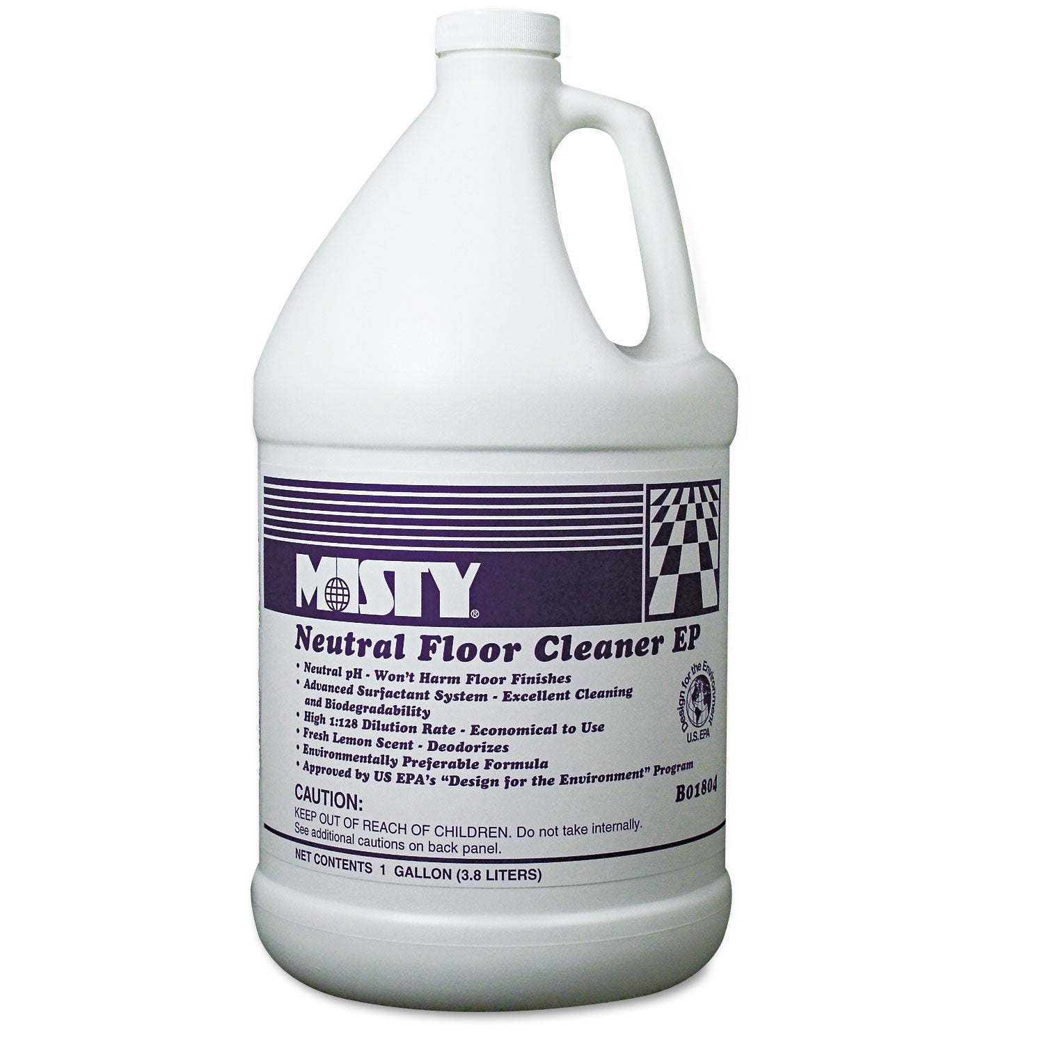 Misty Neutral Floor Cleaner EP, Lemon, 1 gal Bottle