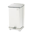 Rubbermaid Defenders Biohazard Step Can, Square, Steel, 6.5 gal, Stainless Steel