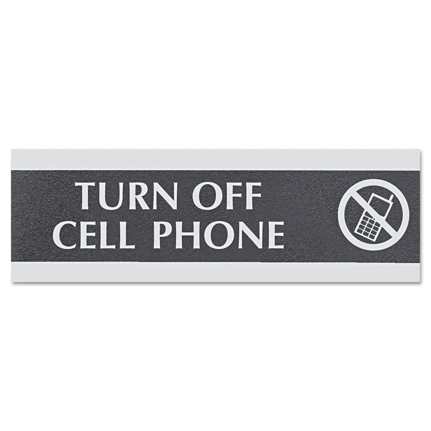 Headline Century Series Office Sign,TURN OFF CELL PHONE, 9 x 3