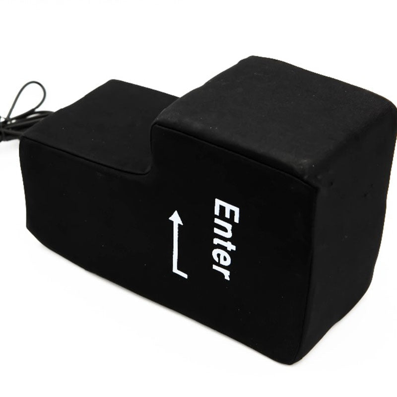 Office Computer Jumbo USB Big Enter Key Pillow USB Gadgets Desktop Nap Pillow Anti-Stress Hand Tool for Laptop Novelty Gift