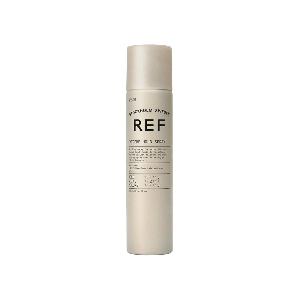 REF Extreme Hold N°525 Strong Hold Hair Spray 300 ml - Long Lasting Styling for Unruly Hair