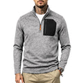 Fleece-lined Half-zip Casual Thermal Hoodie