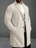 Solid-color Wool Mid-length Coat