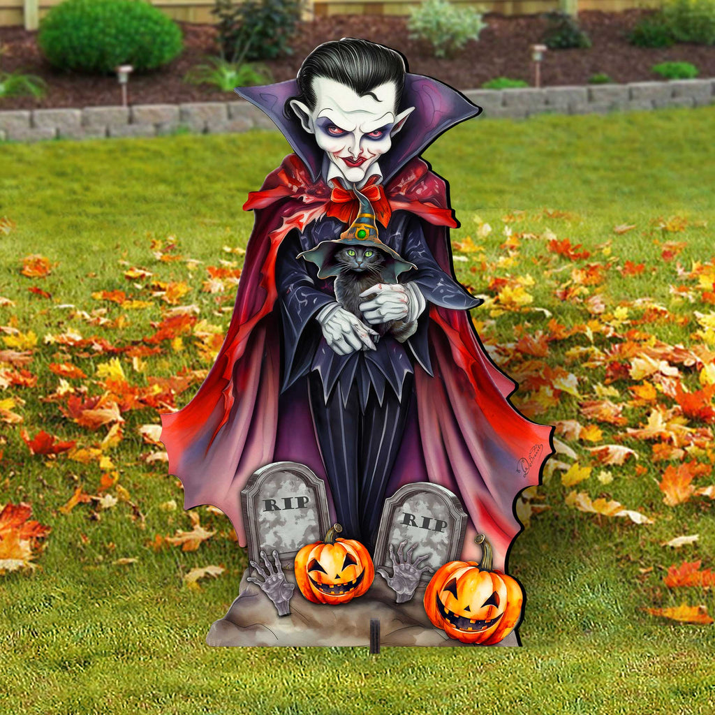 Dracula Freestanding Outdoor Yard Decor by G. Debrekht - Halloween Decor- 8652822F