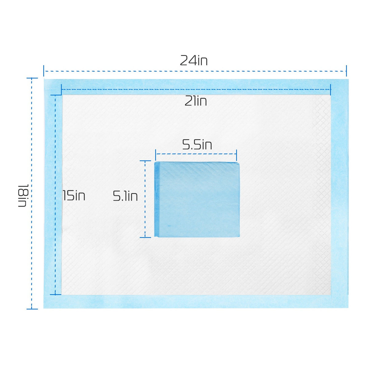 50Pcs/Set Dog Training Pads Puppy Pee Pads Cat Wee Mats Potty-Train 24ÕÕ*18ÕÕ M