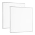 2Pcs 72W 2 2FT LED Panel Light 3800LM Flat Ceiling Light with 3 Lighting Color Temperature Equivalent LED Troffer Recessed Edge-Lit Switchable CCT 110