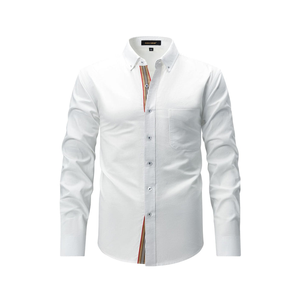 Mens Casual Fashion Shirt With Woven Trim