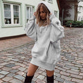 Women's Solid Color Pullover Hooded Loose Fleece Sweater