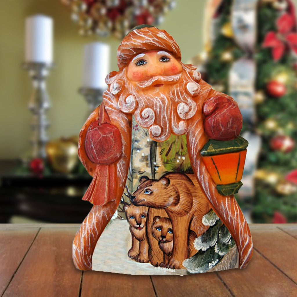 Bear Family Tiny Tale Santa Handcrafted Christmas Figurine - G. DeBrekht - Christmas Santa Snowman Decor - 561613